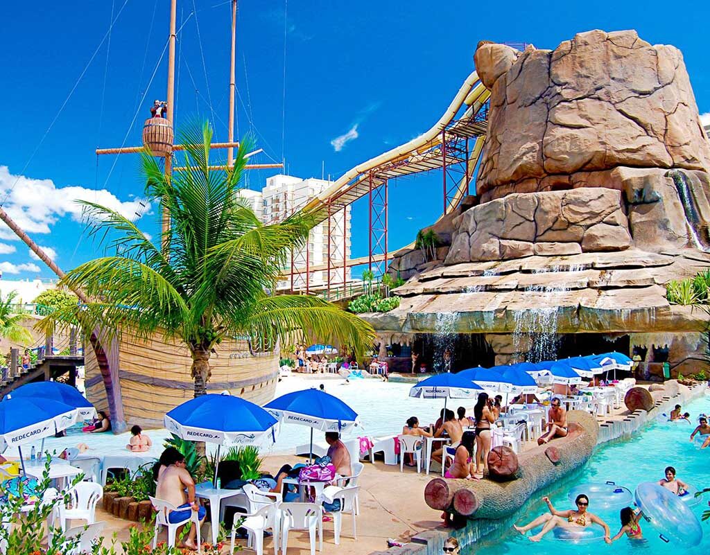 Piscinas termais em Caldas Novas