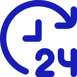 Ícone de atendimento 24 horas para transfer